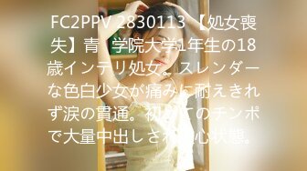 FC2PPV 2830113 【処女喪失】青◯学院大学1年生の18歳インテリ処女。スレンダーな色白少女が痛みに耐えきれず涙の貫通。初めてのチンポで大量中出しされ放心状態。